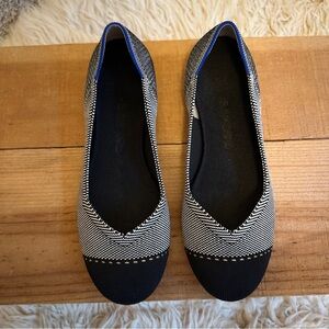 Rothy's The Flat Grey Mist Captoe ballet flats size 6